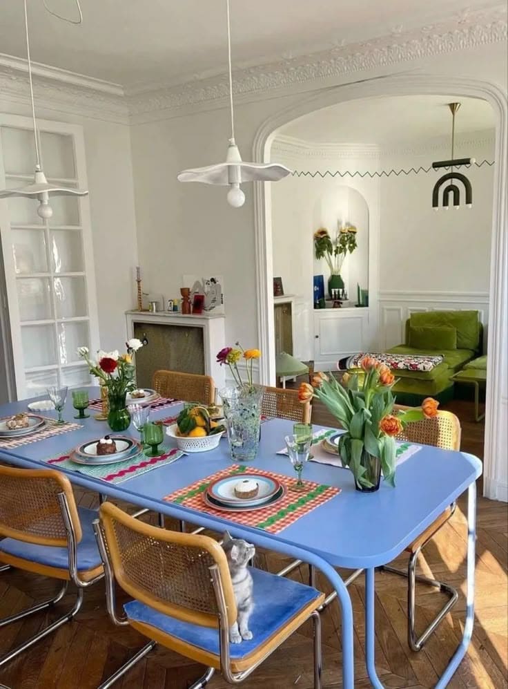 Cheerful Colorful Dining Space