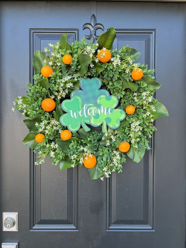 Citrusy St. Patricks Day Door Decoration