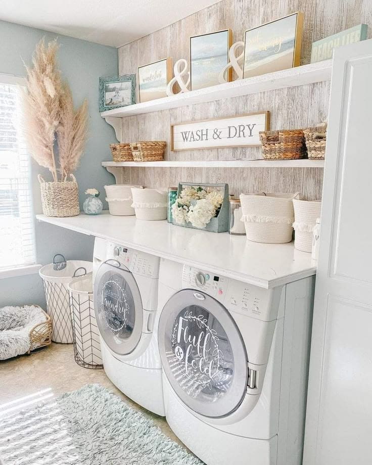 Coastal Breezy Laundry Corner