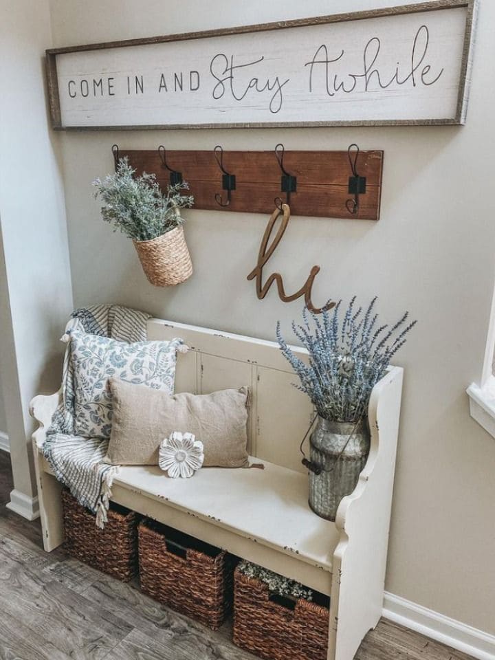 Cozy Inviting Farmhouse Entryway Welcome