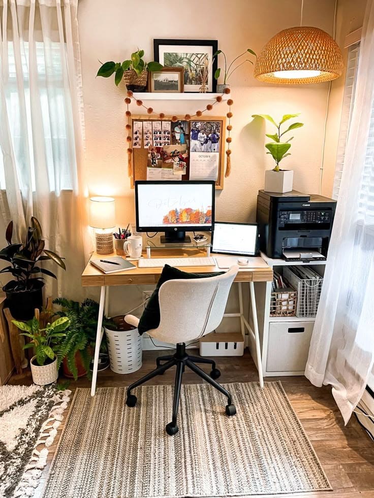 Cozy Minimalist Workspace Nook