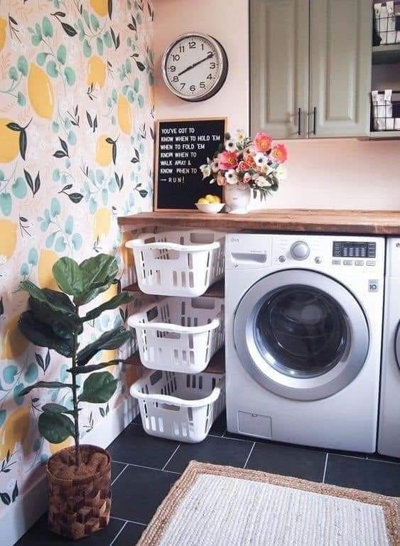 Eclectic Floral Joy Laundry Room