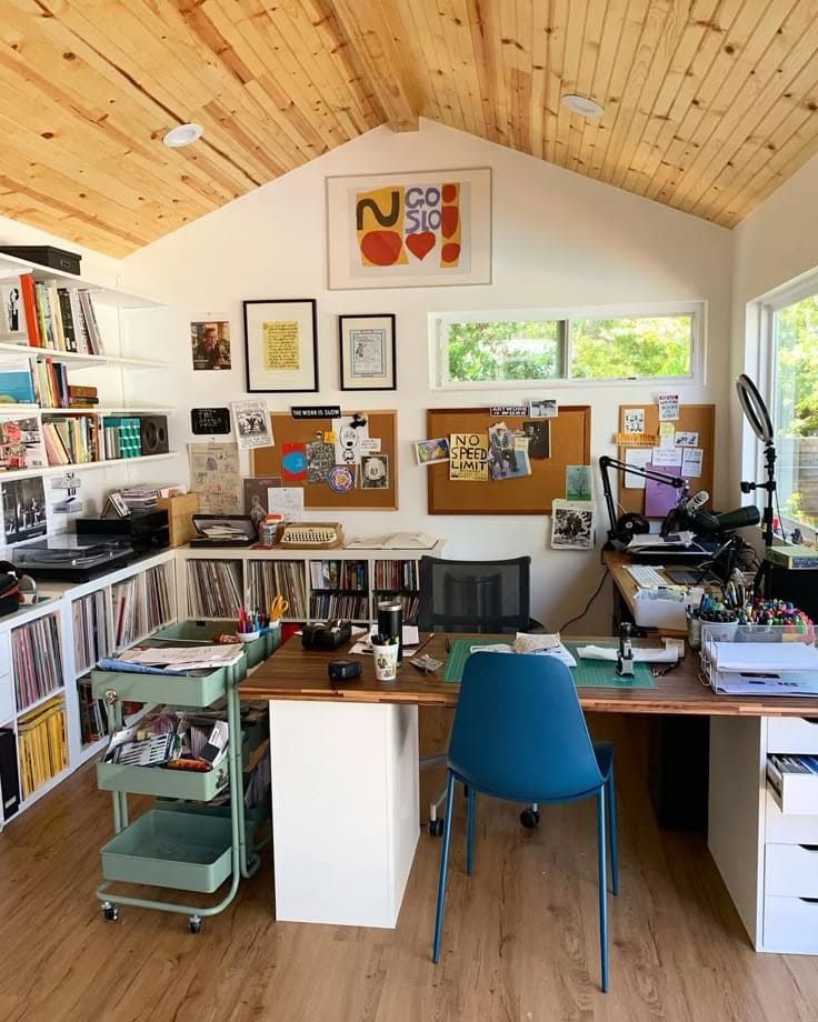 Eclectic Organized Workspace Retreat