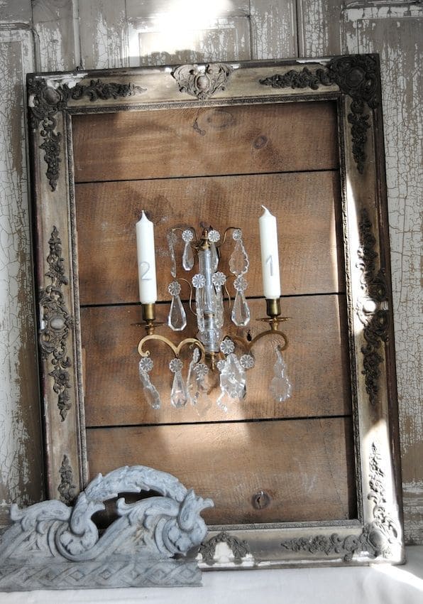 Elegant Chandelier Frame Wall Sconce