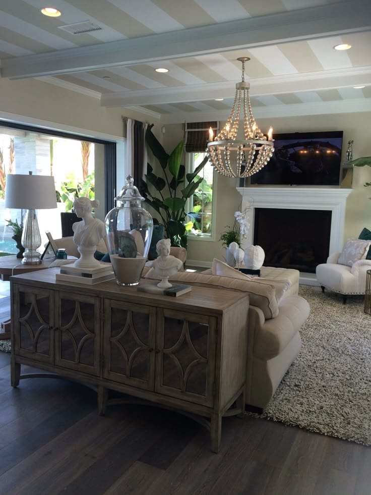 Elegant Coastal Fireplace Escape
