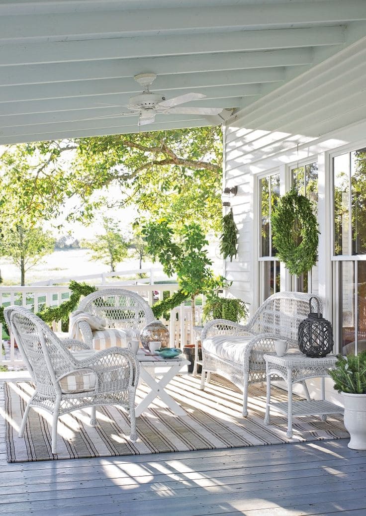Lush Greenery Wicker Haven