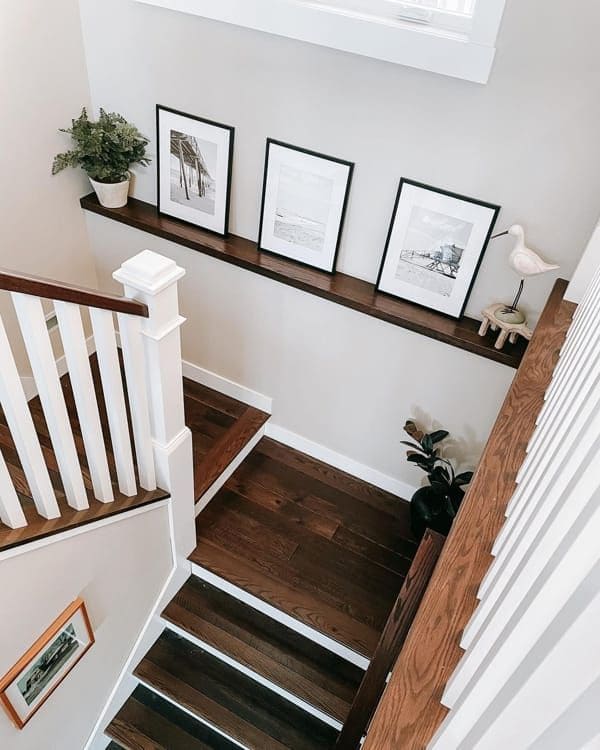 Minimalist Stairway Gallery Shelf Ascent
