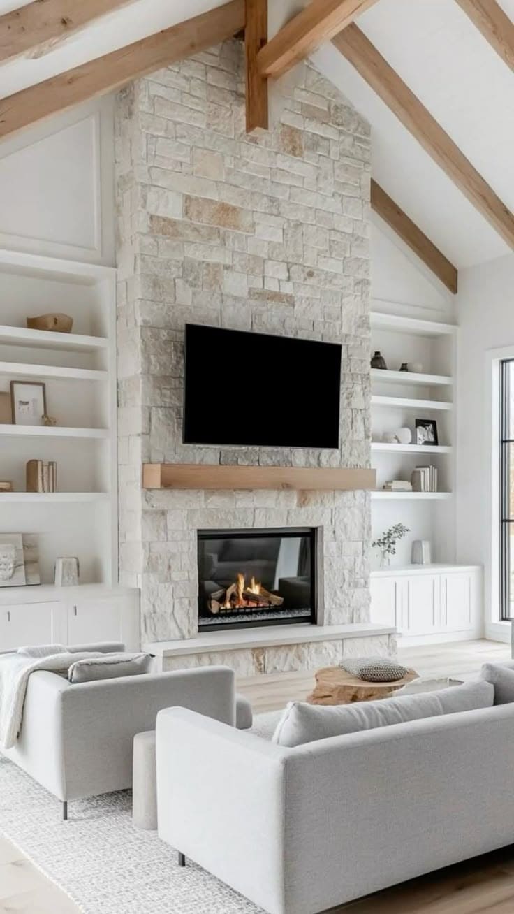 Modern Cozy Stone Retreat