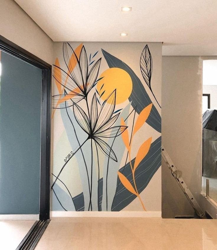 Modern Floral Sun Fusion