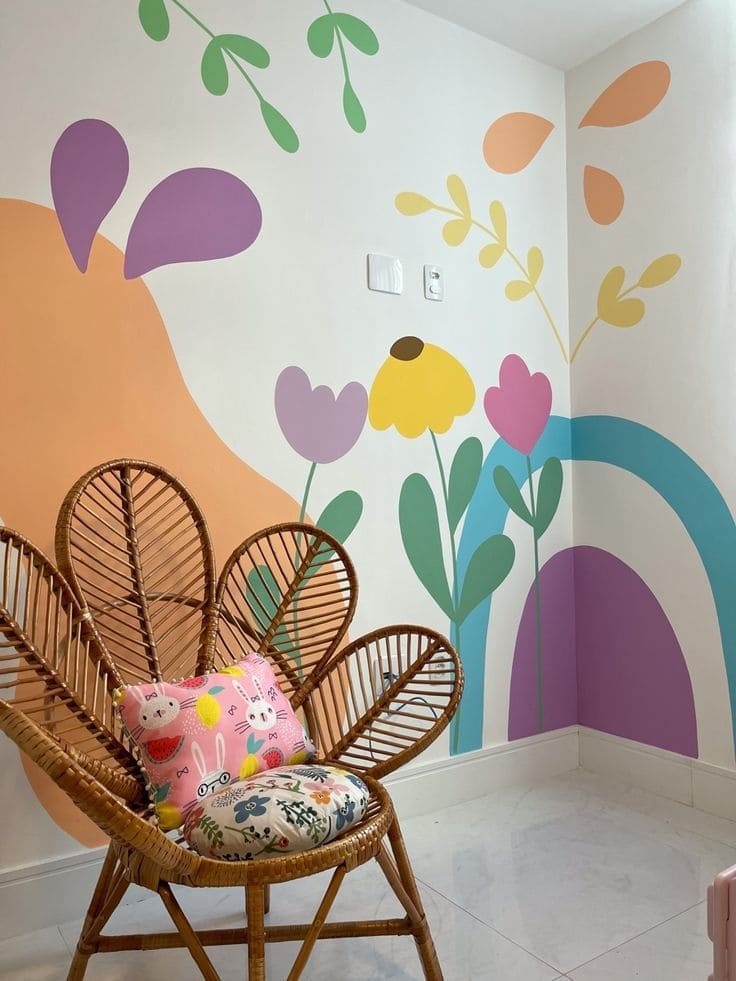 Playful Abstract Floral Burst