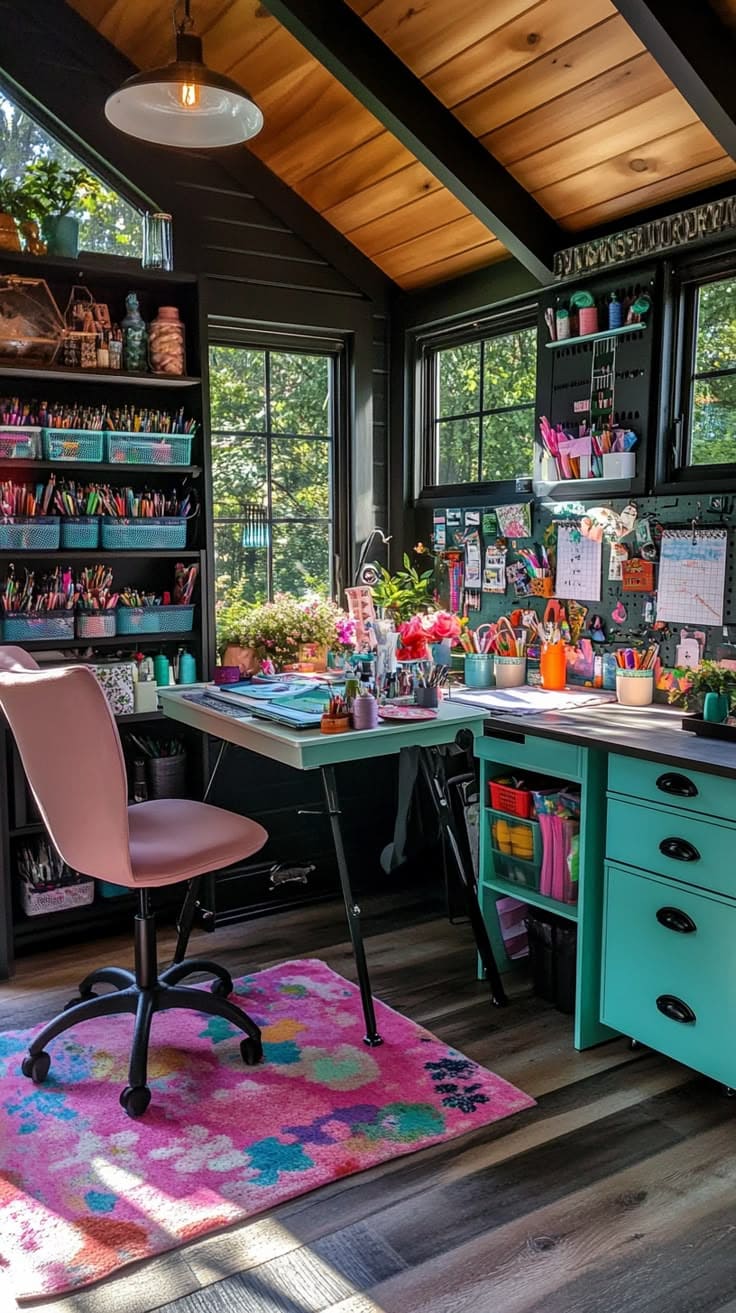 Playful Colorful Workspace Haven