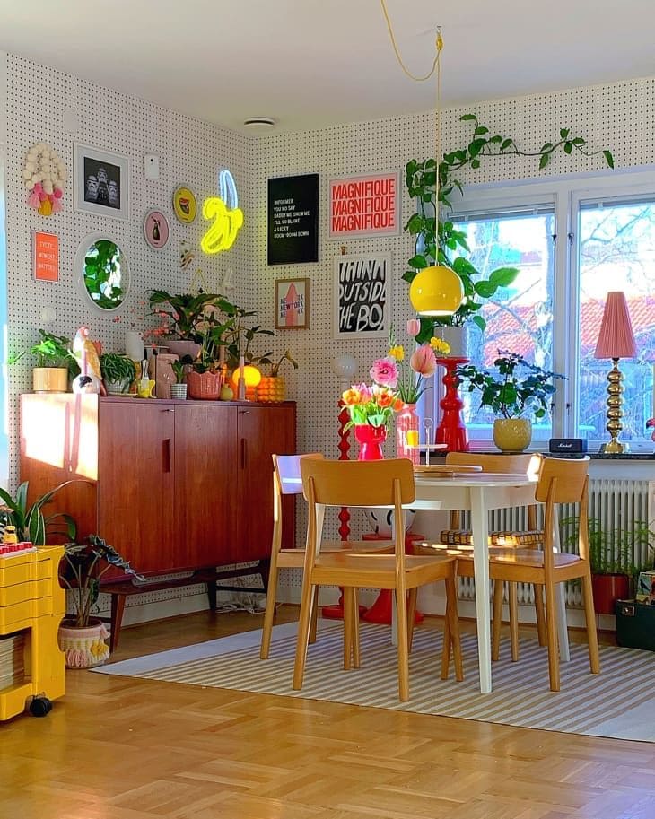 Playful Plant-Filled Dining Nook