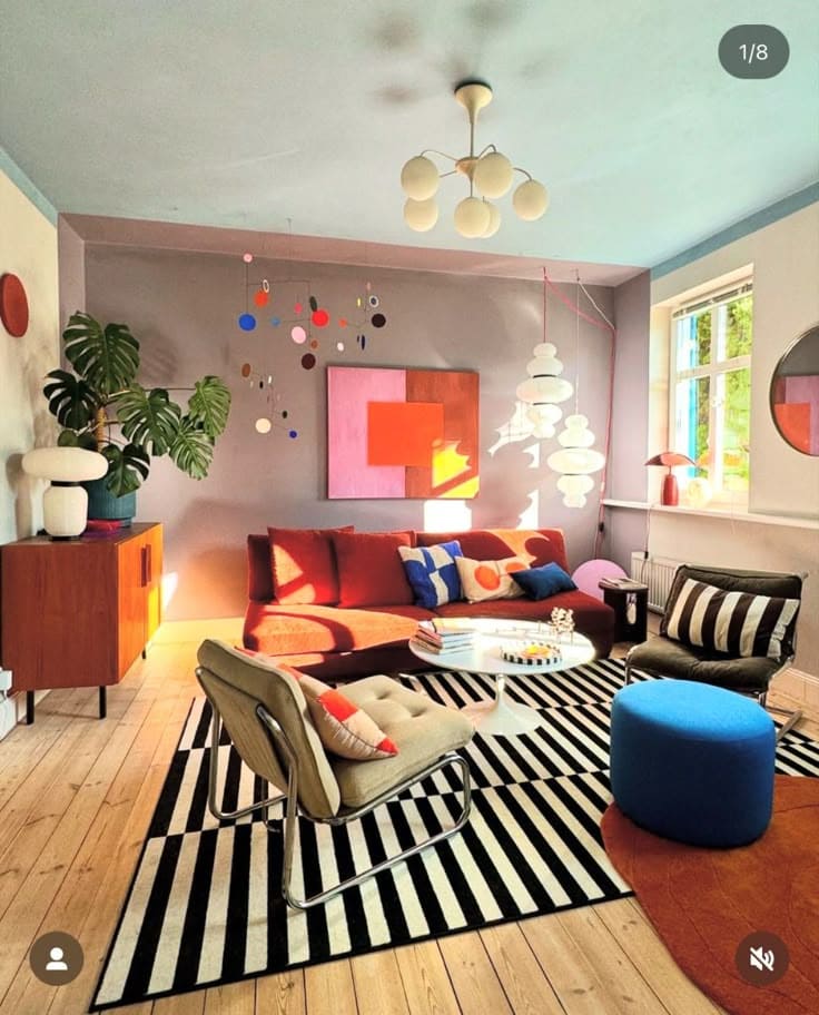 Playful Retro Living Room