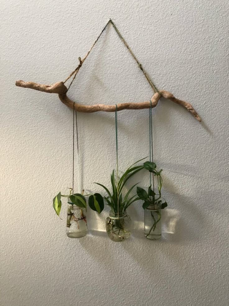 Rustic Hanging Glass Garden
