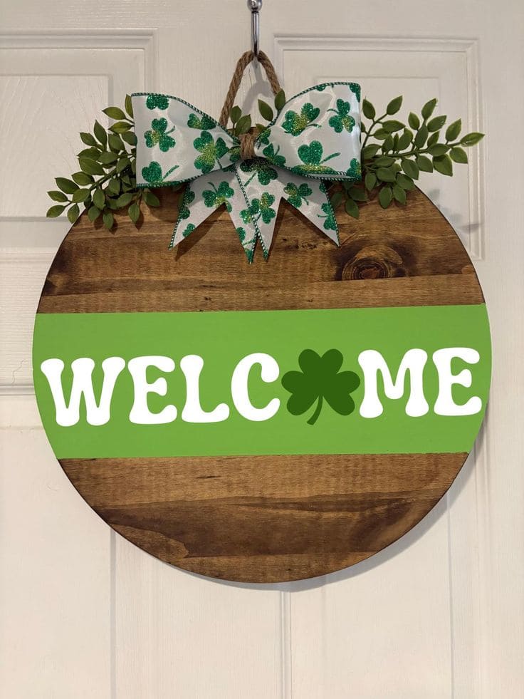 Rustic St. Patricks Day Door Welcome