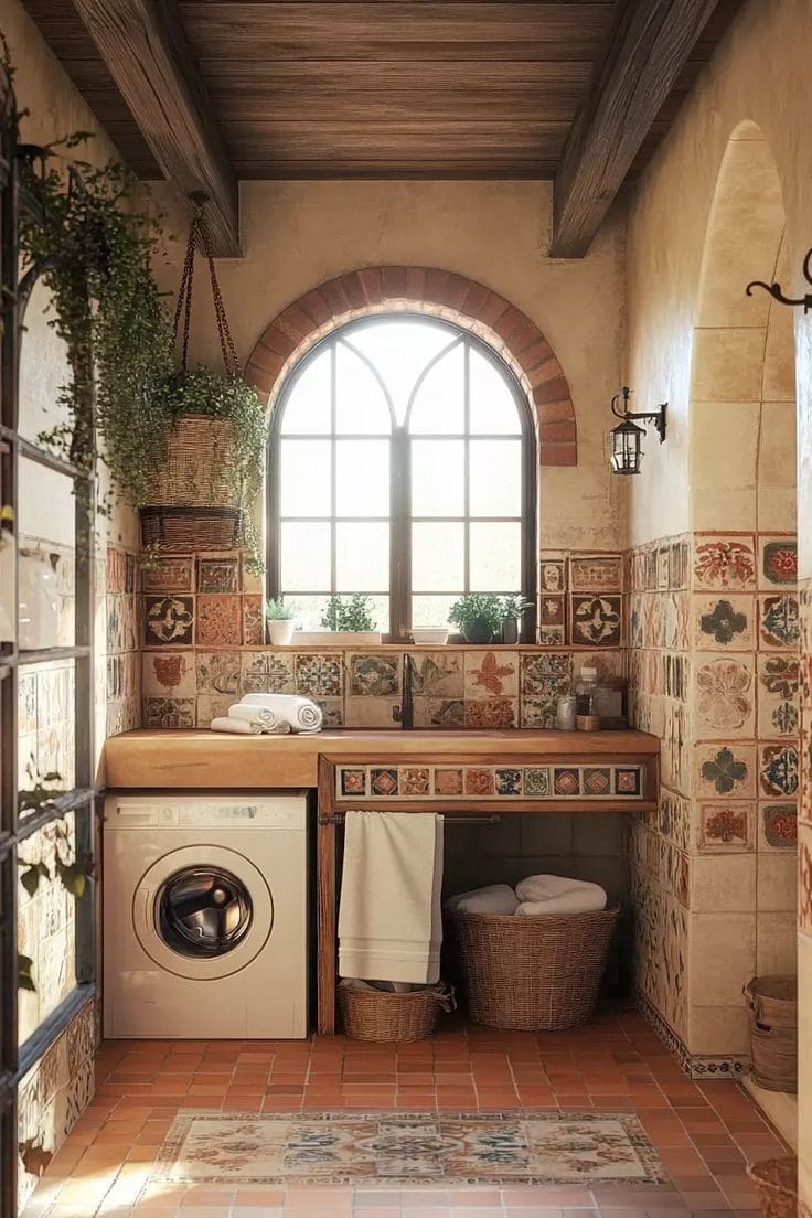 Rustic Tuscan Laundry Retreat