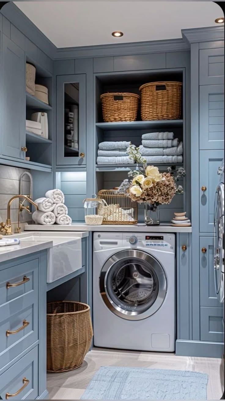 Serene Blue Laundry Retreat