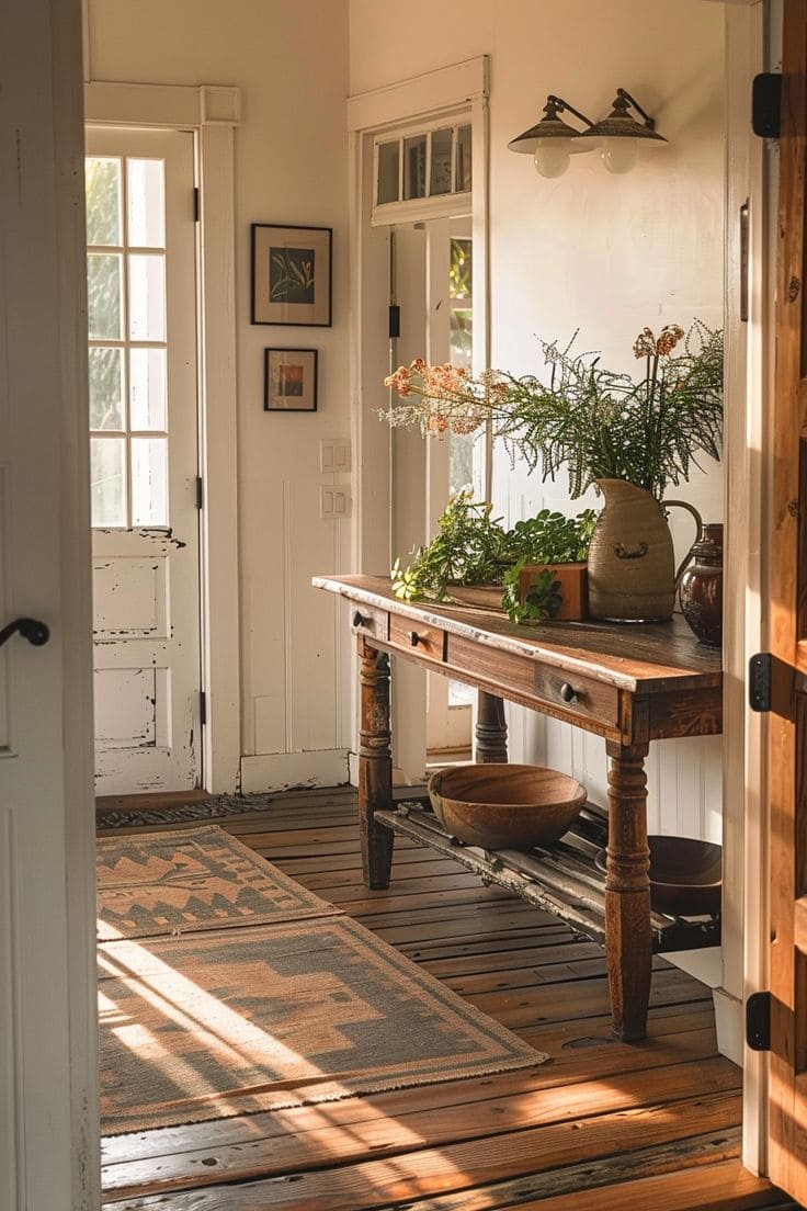 Serene Seasonal Farmhouse Entryway Retreat