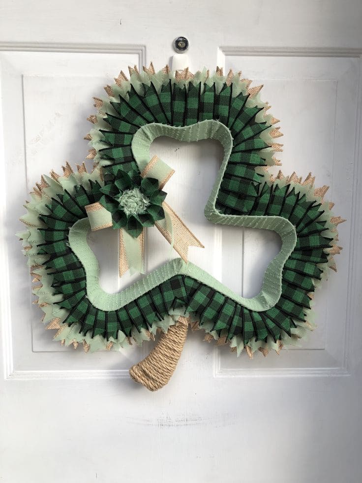 Shamrock-Shaped St. Patricks Day Door Decoration