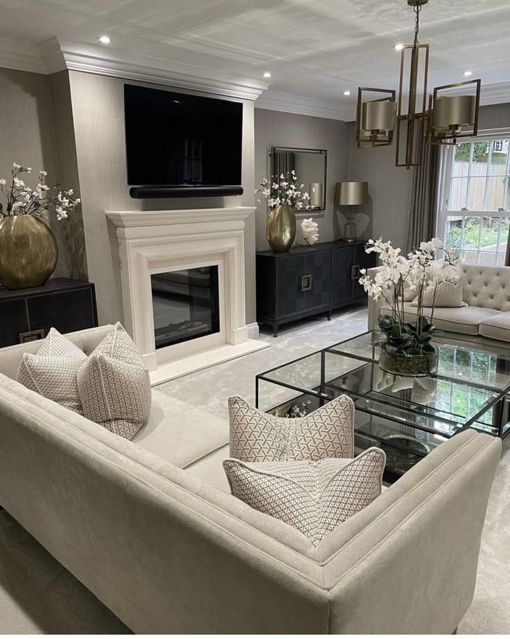 Sophisticated Modern Fireplace Haven
