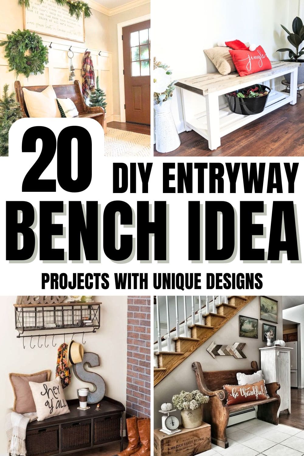 20 Stylish Ways to Decorate Your Entryway Bench with Unique Designs