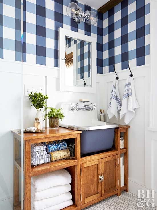 Timeless Buffalo Check Charm Laundry Room