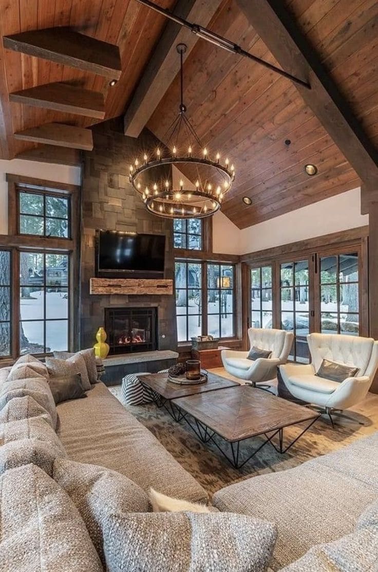 Timeless Stone Fireplace Retreat