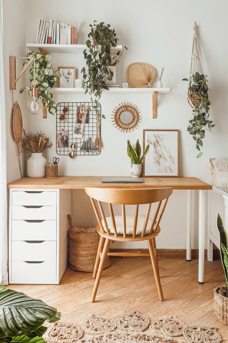 Tranquil Boho Workspace Oasis