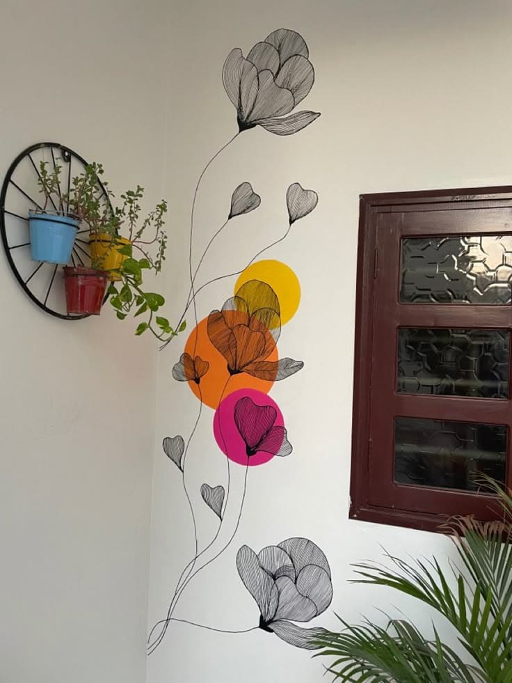 Vibrant Floral Circle Burst