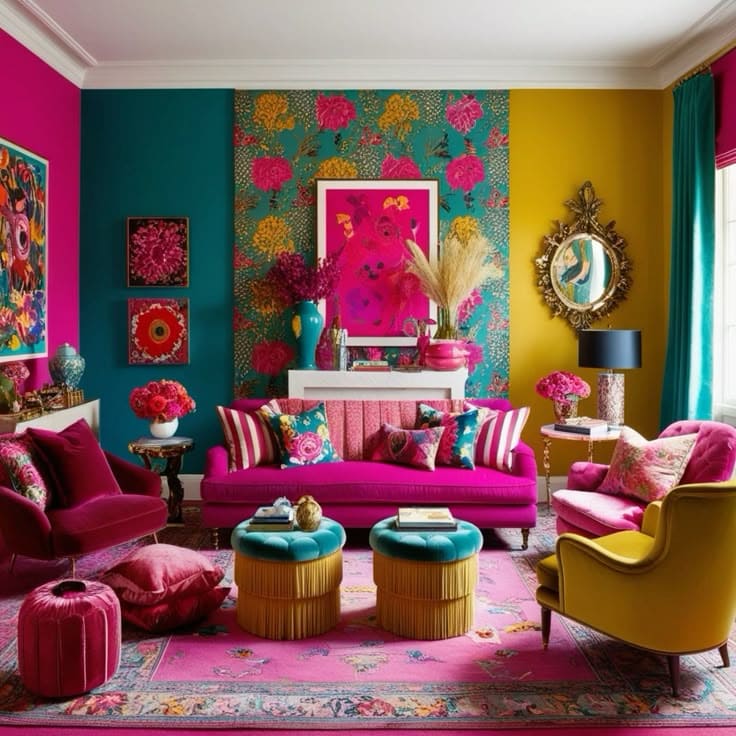 Vibrant Retro Colorful Haven
