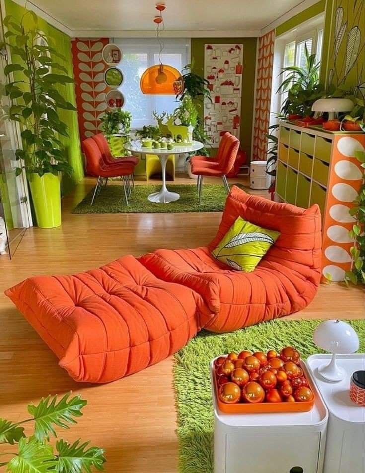 Vibrant Retro Lounge Space