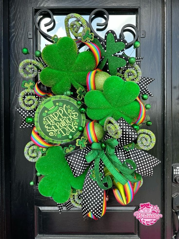 Vibrant St. Patricks Day Door Decoration