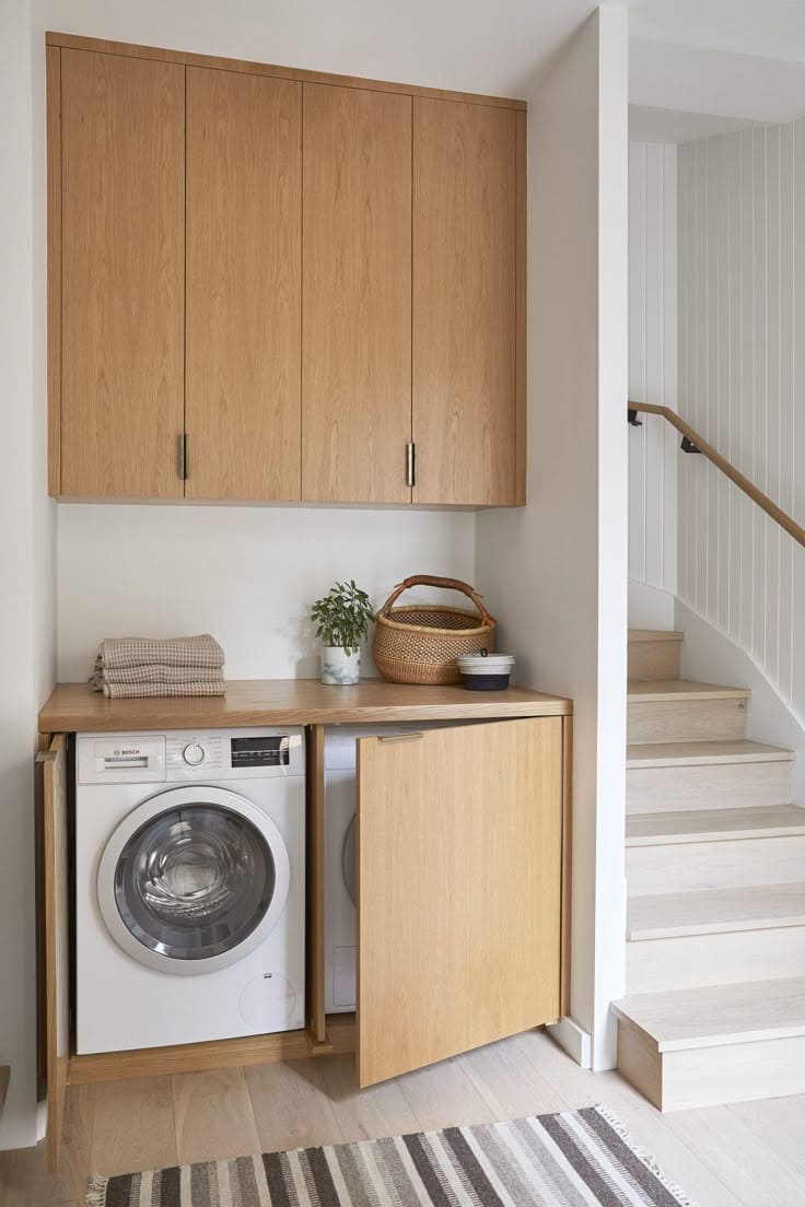 Warm Wooden Laundry Haven