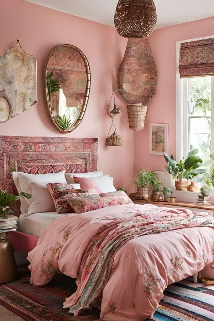 Bohemian Pink Floral Oasis