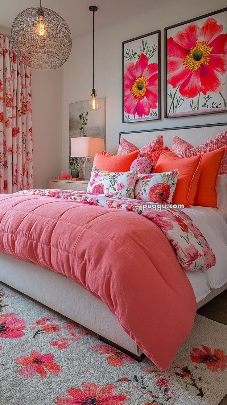 Bold Pink Floral Fantasy Escape