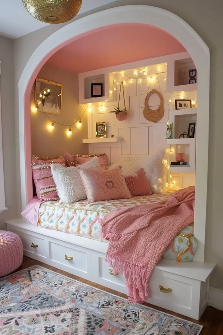 Cozy Pink Nook Fairy-Tale Space