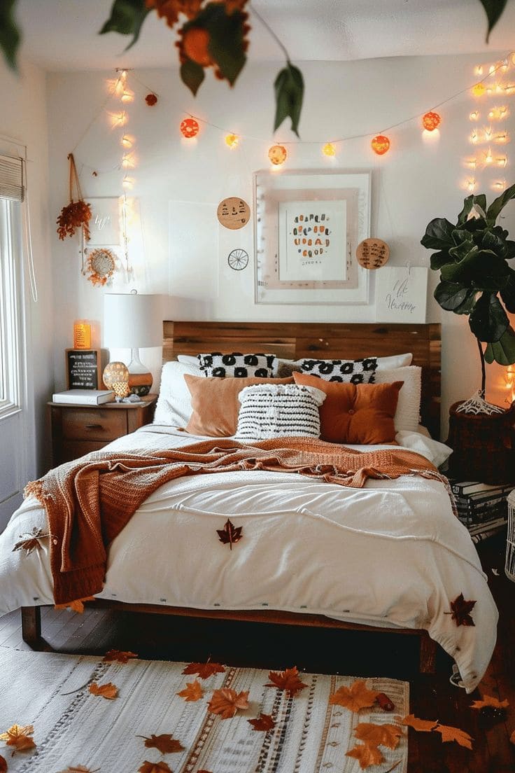 Cozy Pumpkin Glow Autumn-Themed Room