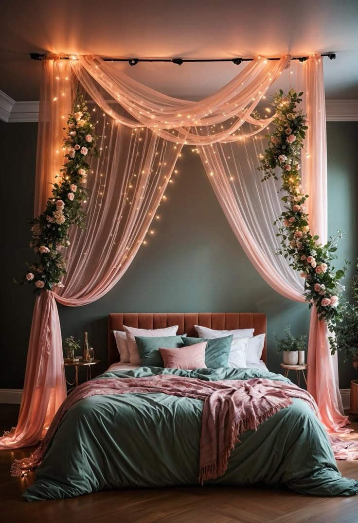 Magical Pink Floral Canopy Escape