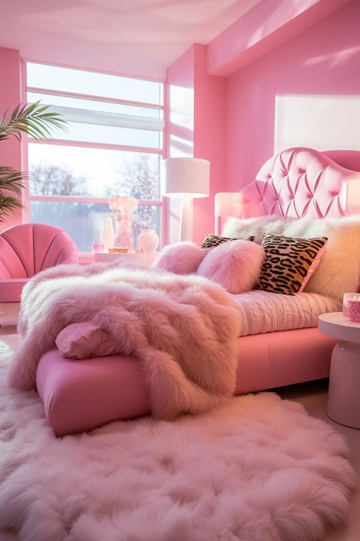Playful Pink Leopard Accent Retreat