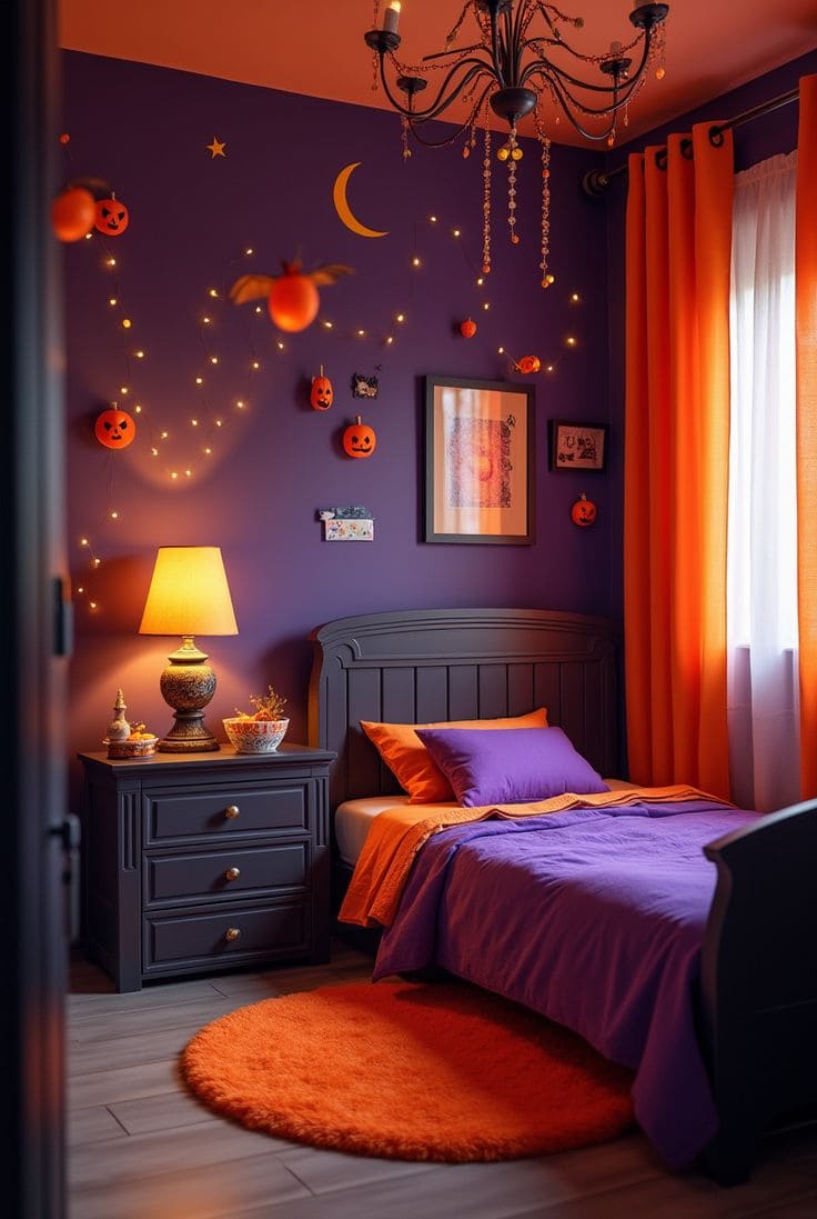 Purple and Orange Enchanted Pumpkin Wonderland