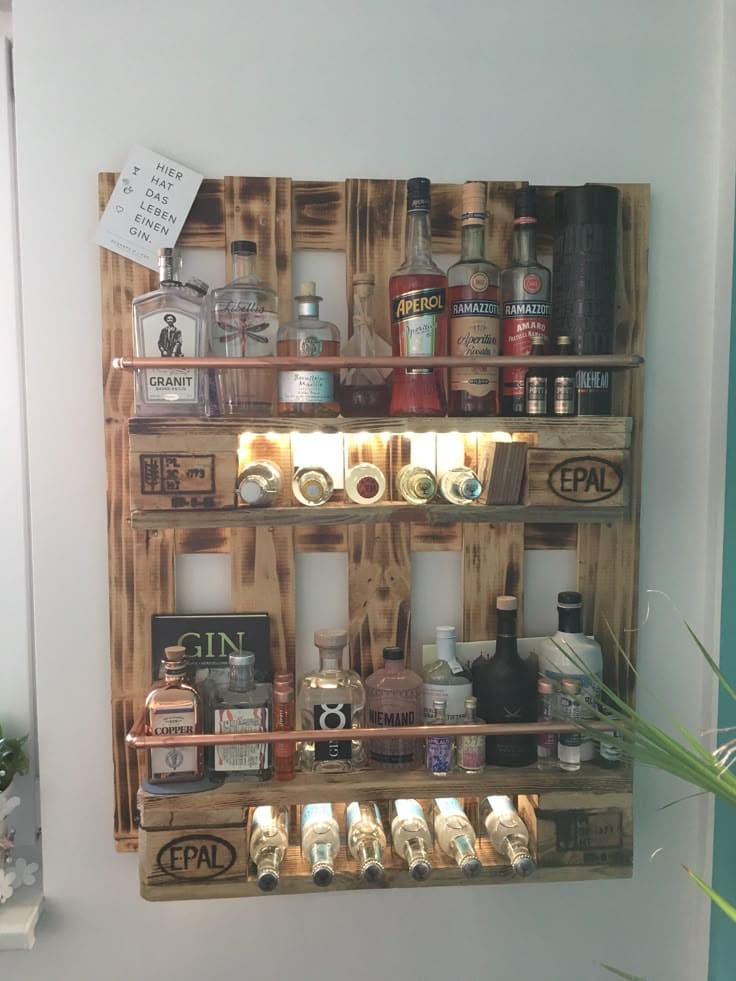 Stylish Illuminated Bar Shelf