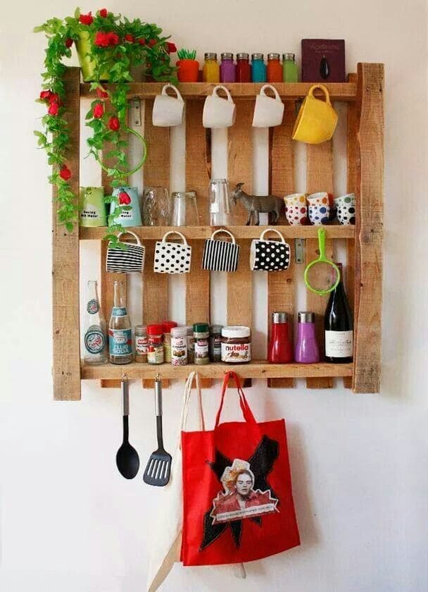 Vibrant Kitchen Organizer Shelf