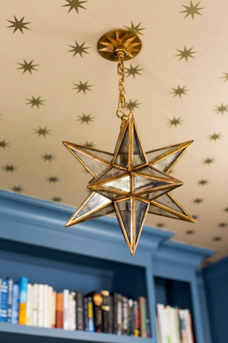 Vintage Star Pendant With Celestial Ceiling