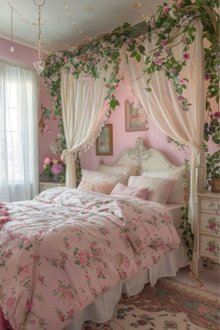 Whimsical Pink Garden Escape