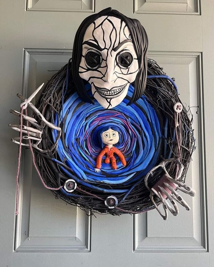 Coraline-Inspired Other Mother Wreath