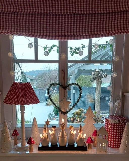 Cozy Nordic Nativity Window Scene