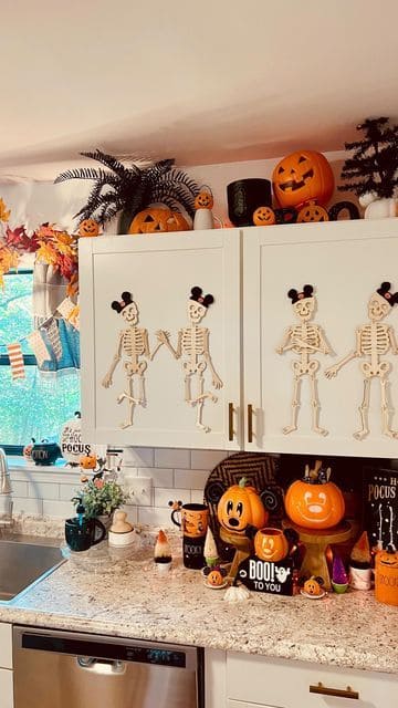 Dancing Skeletons and Pumpkin Party Kitchen