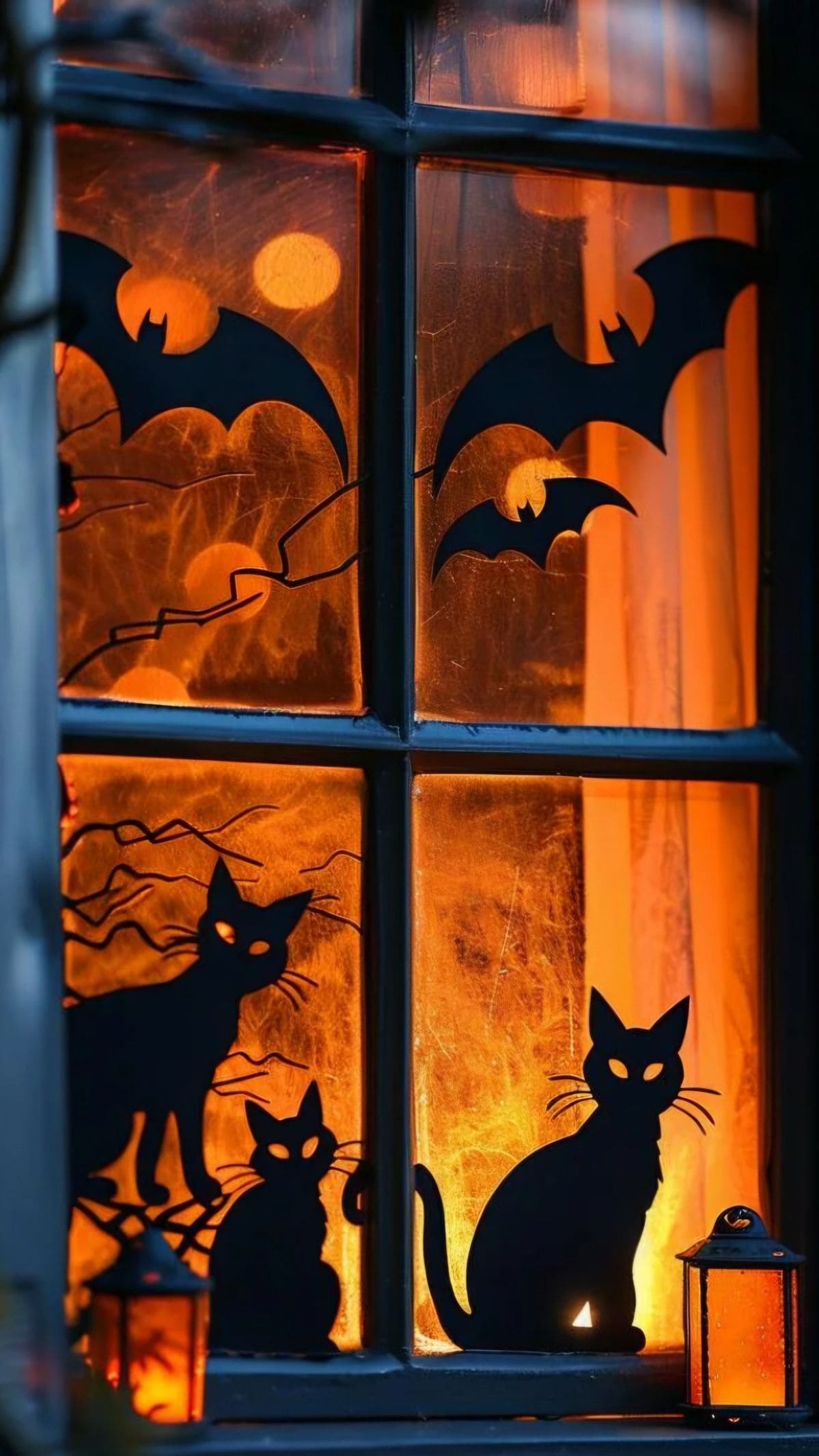 Glaring Eyes and Midnight Skies Window