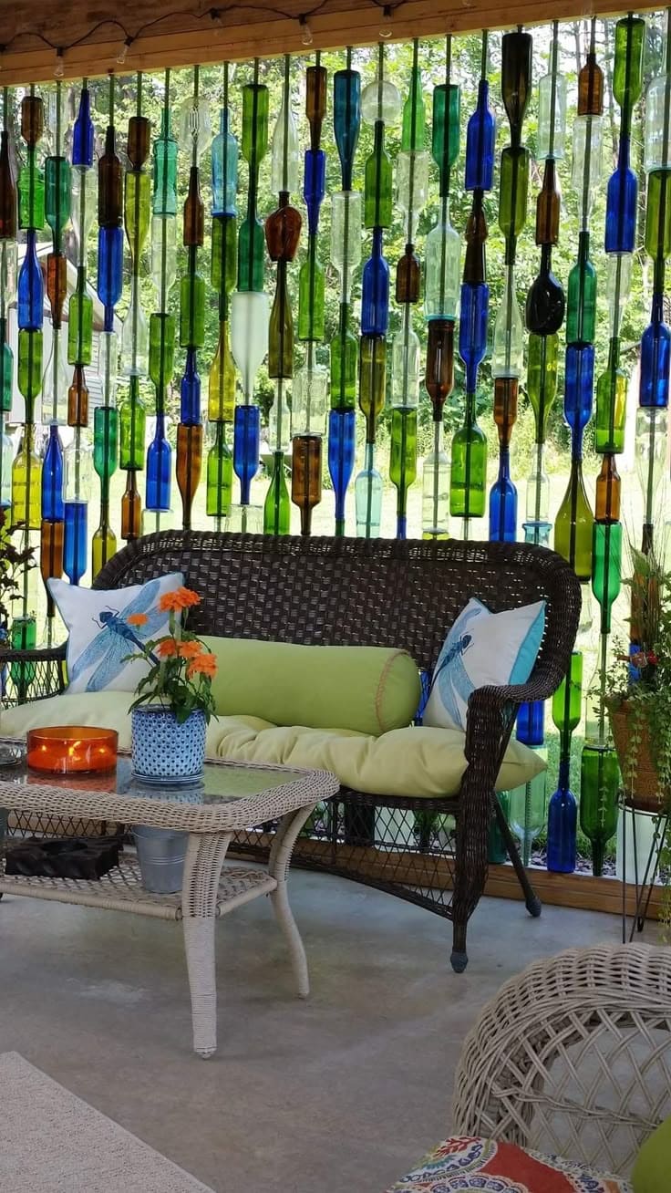 Glass Bottle Room Divider