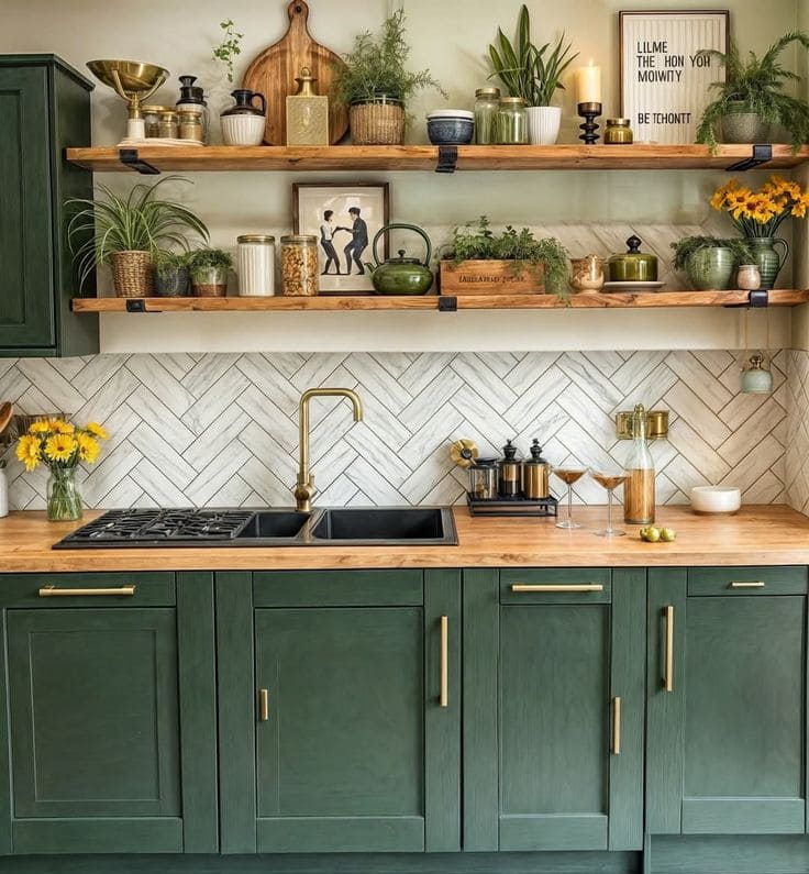 Herringbone Harmony Backsplash